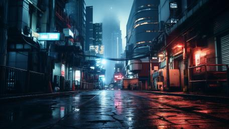 Cybernetic Metropolis at Twilight wallpaper