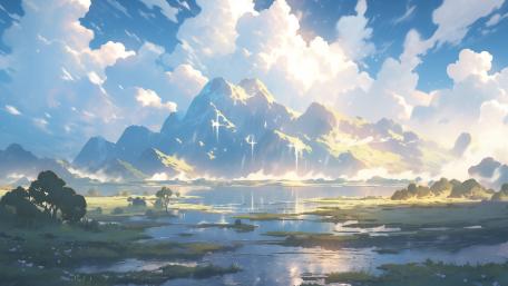 Majestic Mountain Reflections in Tranquil Waters wallpaper