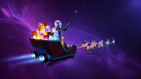 Astro Santa wallpaper