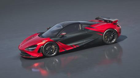 McLaren 750S Red and Black Supercar 4K Wallpaper wallpaper