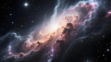 Luminous Nebula Stream Across the Silent Universe wallpaper