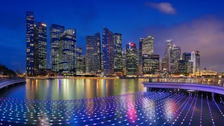 Marina Bay Waterfront Night, Singapore wallpaper