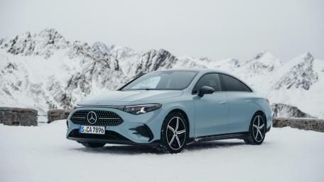 Mercedes Benz CLA in Winter Mountain Serenity wallpaper