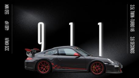 Porsche 911 GT3 RS Side Profile on Dark Minimal Background wallpaper