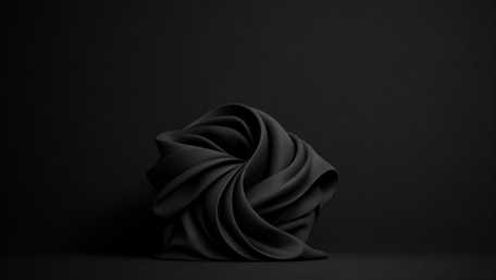 Midnight Monochrome Spiral Sculpture in Deep Shadow wallpaper