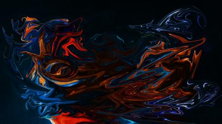 Neon Liquid Distortion Waves in Dark Futuristic Minimalism wallpaper