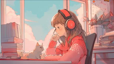 Lofi Study Girl wallpaper