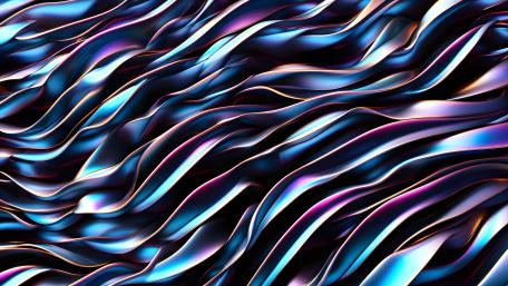 Layered Glass Waves in Neon Gradient Shine Abstract 5K Wallpaper wallpaper
