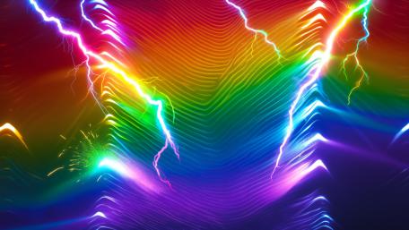 Rainbow Lightning wallpaper