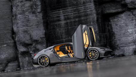 Koenigsegg Gemera Grey Hypercar With Dihedral Doors In 4K wallpaper