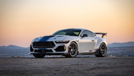 Ford Mustang DarkHorse Super Snake R in Sunset 8K Performance Style wallpaper