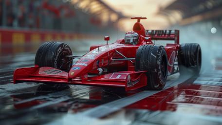 Rain Kissed Formula One Speed in 5K Motorsport Glory wallpaper