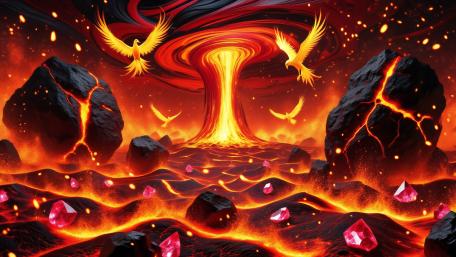 Volcanic Phoenix wallpaper
