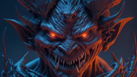 Infernal Glare of the Horned Demon Lord wallpaper