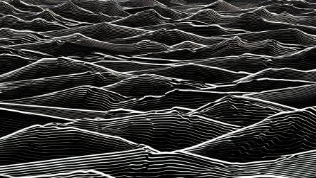 Endless Monochrome Wave Lines in Abstract Topographic Flow wallpaper