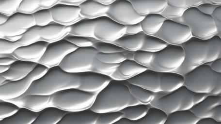 Liquid Silver Ripples on Metallic Grey Abstract Surface in 5K wallpaper