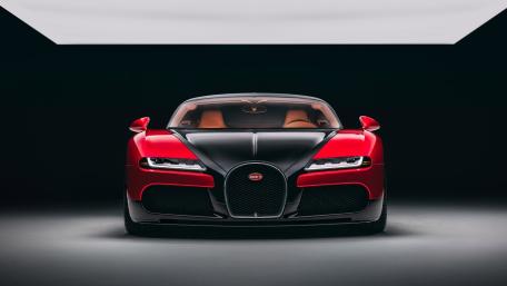 Midnight Studio Supercar Front View in Red and Black wallpaper
