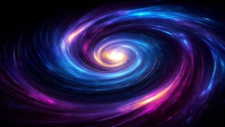 Luminous Cosmic Spiral Vortex in Electric Blue and Magenta Glow wallpaper