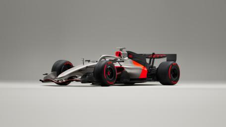 Audi F1 Concept Racer in 8K Minimal Studio Lighting wallpaper