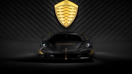 Gold Plated Koenigsegg Jesko wallpaper
