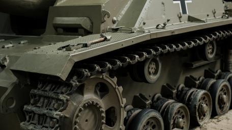 Armored Tank Treads Close Up in High Detail 5K Wallpaper wallpaper