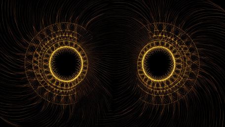 Dualing Gold Spirals wallpaper