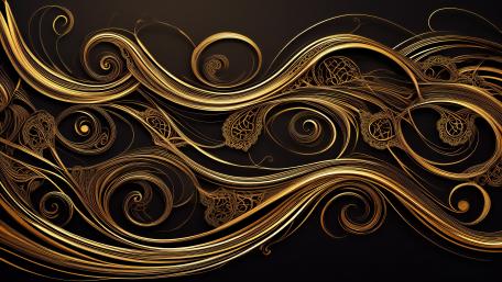 Intricate Gold Swirls wallpaper