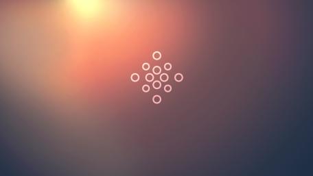 Minimalist Blurry Circle Constellation on Warm Gradient 4K Abstract wallpaper