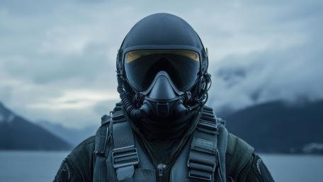 Stealth Fighter Pilot Ready for Takeoff in Stormy Skies wallpaper