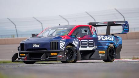 2026 Ford F-150 Race Pickup Truck On Track Wallpaper wallpaper