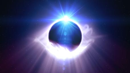 Celestial Glow Sphere in Deep Space Abstract Aura wallpaper