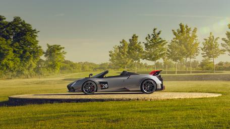Pagani Huayra Roadster In Golden Hour Park Serenity wallpaper