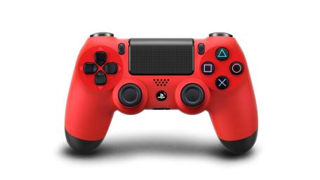 Red Gaming Controller Minimal Tech Wallpaper on Clean White Background wallpaper