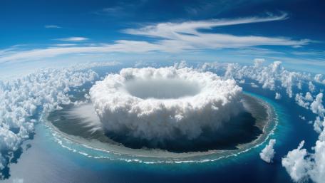 Oceanic Nuclear Detonation Over Atoll in Ultra High Definition wallpaper