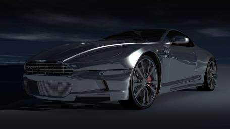 Midnight Gloss Aston Martin DBS Supercar 4K Wallpaper wallpaper
