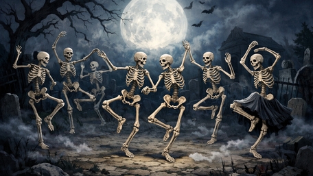 Midnight Bone Boogie Under the Full Moon wallpaper