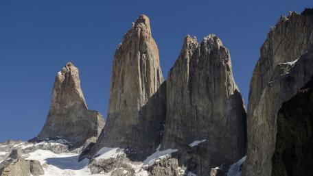 Granite Towers Rising Above Patagonia Mirador Las Torres Base wallpaper