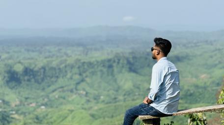 Solitude Above the Green Hills of Sajek Valley Bangladesh wallpaper