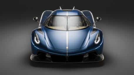 Koenigsegg Jesko Hypercar Front View in Sleek Studio Lighting wallpaper