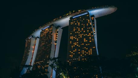 Marina Bay Sands Night Skyline Glow Over Singapore wallpaper