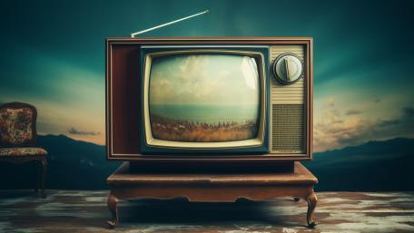 Retro Analog Television Dreamscape in Cinematic 4K wallpaper