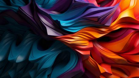 Prismatic Foldwave Abstract AI Art in Ultra Crisp 4K wallpaper