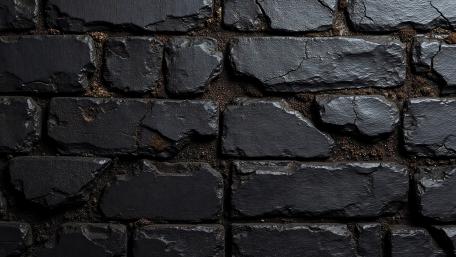 Midnight Obsidian Brick Texture in Ultra Detailed 4K wallpaper