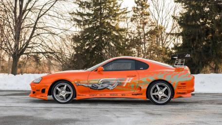 Winter Roadside Toyota Supra Coupe in Iconic JDM Style wallpaper