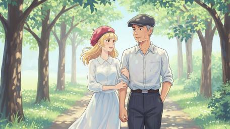 Sun-Dappled Summer Stroll wallpaper