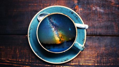 Milky Way Brew in a Dreamy Teacup Wallpaper wallpaper