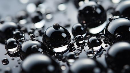 Obsidian Droplets in Monochrome Macro Glow wallpaper