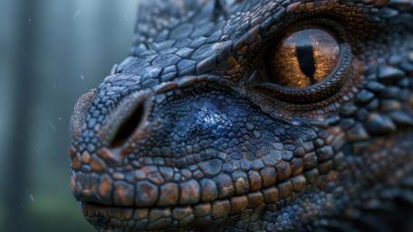 Stormlit Dragon Eye in Hyperreal 5K Fantasy Detail wallpaper