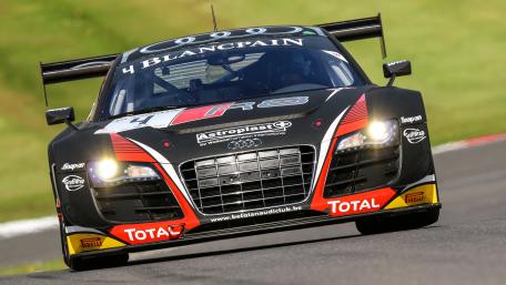 Audi R8 GT3 Charging Through the Corner in 4K Racing Glory wallpaper
