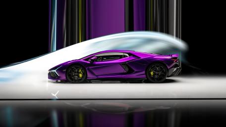 Striking Purple Lamborghini Revuelto Wallpaper wallpaper